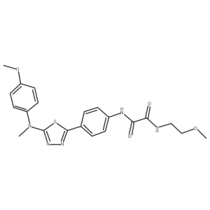N1-(2-methoxyethyl)-N2-(4-(5-((4-methoxyphenyl)(methyl)amino)-1,3,4-thiadiazol-2-yl)phenyl)oxalamide Structure