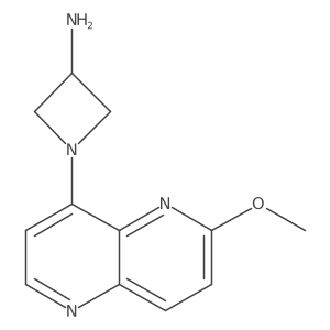 1-(6-Methoxy-[1,5]naphthyridin-4-yl)-azetidin-3-ylamine结构式