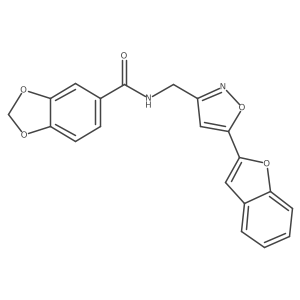 N-((5-(benzofuran-2-yl)isoxazol-3-yl)methyl)benzo[d][1,3]dioxole-5-carboxamide Structure