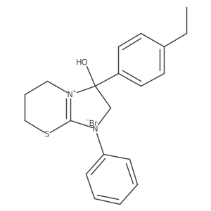 3-(4-ethylphenyl)-3-hydroxy-1-phenyl-3,5,6,7-tetrahydro-2H-imidazo[2,1-b][1,3]thiazin-1-ium bromide Structure