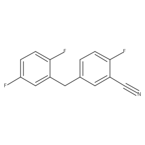 5-[(2,5-Difluorophenyl)methyl]-2-fluorobenzonitrile Structure