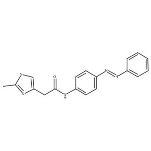 4-Thiazoleacetamide, 2-methyl-N-[4-(2-phenyldiazenyl)phenyl]- Structure