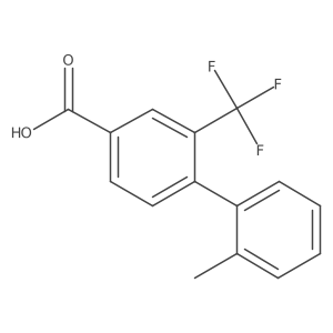 2'-Methyl-2-(trifluoromethyl)-[1,1'-biphenyl]-4-carboxylic acid结构式