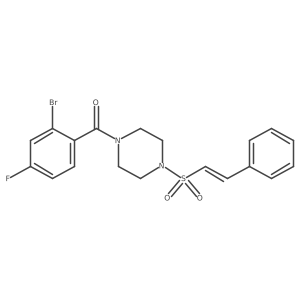 1-(2-Bromo-4-fluorobenzoyl)-4-(2-phenylethenesulfonyl)piperazine结构式
