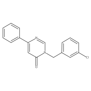 3-(3-chlorobenzyl)-6-phenylpyrimidin-4(3H)-one Structure