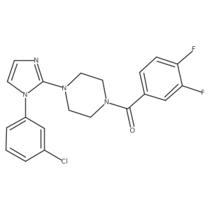 [4-[1-(3-Chlorophenyl)imidazol-2-yl]piperazin-1-yl]-(3,4-difluorophenyl)methanone Structure