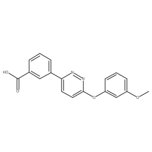 3-[6-(3-Methoxyphenoxy)pyridazin-3-yl]benzoic acid结构式
