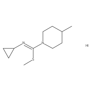 N-[(4-methylpiperidin-1-yl)(methylsulfanyl)methylidene]cyclopropanamine hydroiodide Structure