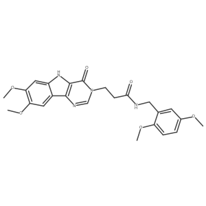 3-(7,8-dimethoxy-4-oxo-4,5-dihydro-3H-pyrimido[5,4-b]indol-3-yl)-N-(2,5-dimethoxybenzyl)propanamide Structure