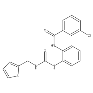 3-chloro-N-(2-(3-(thiophen-2-ylmethyl)ureido)phenyl)benzamide结构式