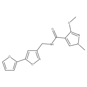 N-((5-(furan-2-yl)isoxazol-3-yl)methyl)-3-methoxy-1-methyl-1H-pyrazole-4-carboxamide Structure
