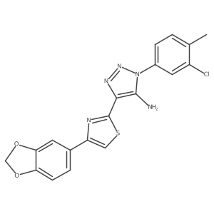 4-(4-(benzo[d][1,3]dioxol-5-yl)thiazol-2-yl)-1-(3-chloro-4-methylphenyl)-1H-1,2,3-triazol-5-amine Structure