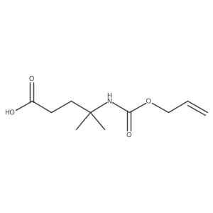 4-Methyl-4-{[(prop-2-en-1-yloxy)carbonyl]amino}pentanoic acid结构式