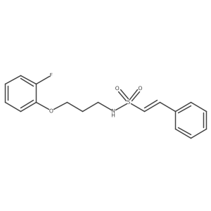 (E)-N-[3-(2-fluorophenoxy)propyl]-2-phenylethenesulfonamide结构式