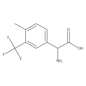 (I+/-S)-I+/--Amino-4-methyl-3-(trifluoromethyl)benzeneacetic acid Structure