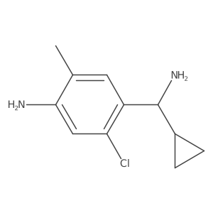 (I+/-R)-4-Amino-2-chloro-I+/--cyclopropyl-5-methylbenzenemethanamine Structure