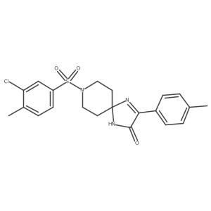 8-((3-Chloro-4-methylphenyl)sulfonyl)-3-(p-tolyl)-1,4,8-triazaspiro[4.5]dec-3-en-2-one Structure