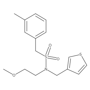 N-(2-methoxyethyl)-N-(thiophen-3-ylmethyl)-1-(m-tolyl)methanesulfonamide Structure