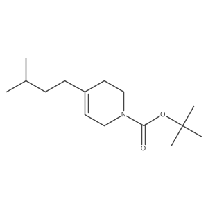 tert-butyl 4-(3-methylbutyl)-3,6-dihydro-2H-pyridine-1-carboxylate结构式