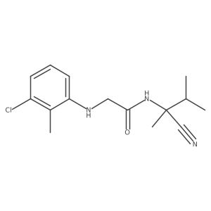 2-[(3-chloro-2-methylphenyl)amino]-N-(1-cyano-1,2-dimethylpropyl)acetamide结构式