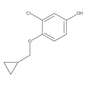 3-Chloro-4-(cyclopropylmethoxy)phenol结构式