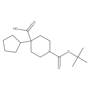 1-[(tert-Butoxy)carbonyl]-4-cyclopentylpiperidine-4-carboxylic acid Structure