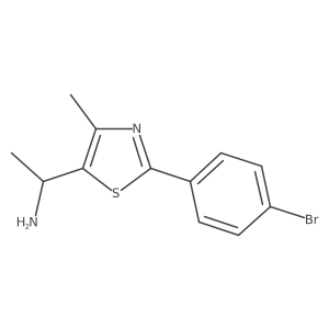 1-[2-(4-Bromophenyl)-4-methyl-1,3-thiazol-5-yl]ethan-1-amine Structure