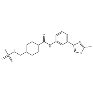 4-(methanesulfonamidomethyl)-N-[3-(2-methyl-1,3-thiazol-4-yl)phenyl]cyclohexane-1-carboxamide Structure
