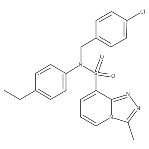 N-[(4-chlorophenyl)methyl]-N-(4-ethylphenyl)-3-methyl-[1,2,4]triazolo[4,3-a]pyridine-8-sulfonamide Structure
