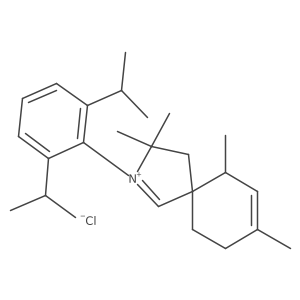 2-Azoniaspiro[4.5]deca-1,7-diene, 2-[2,6-bis(1-methylethyl)phenyl]-3,3,6,8-tetramethyl-, chloride (1:1) Structure