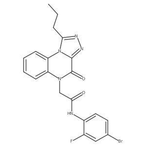 N-(4-bromo-2-fluorophenyl)-2-(4-oxo-1-propyl[1,2,4]triazolo[4,3-a]quinoxalin-5(4H)-yl)acetamide结构式