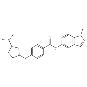 4-{[3-(dimethylamino)pyrrolidin-1-yl]methyl}-N-(1-methyl-1H-indazol-5-yl)benzamide结构式