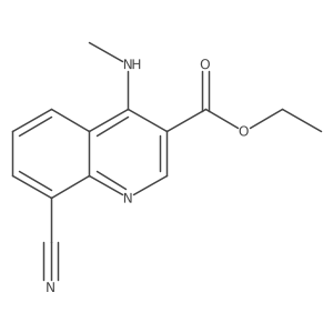Ethyl 8-cyano-4-(methylamino)quinoline-3-carboxylate结构式