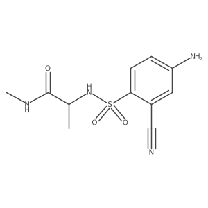 Propanamide, 2-[[(4-amino-2-cyanophenyl)sulfonyl]amino]-N-methyl-结构式