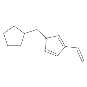 1-(cyclopentylmethyl)-1H-pyrazole-4-carbaldehyde结构式