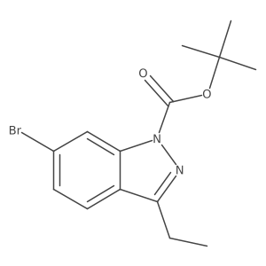 6-Bromo-3-ethyl-1H-indazole-1-carboxylic acid 1,1-dimethylethyl ester结构式