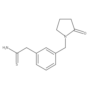 2-{3-[(2-Oxopyrrolidin-1-yl)methyl]phenyl}ethanethioamide Structure