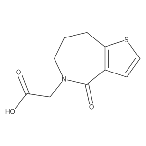 2-{4-oxo-4H,5H,6H,7H,8H-thieno[3,2-c]azepin-5-yl}acetic acid结构式