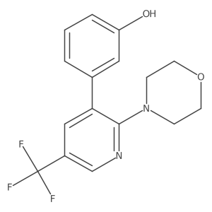 3-(2-Morpholin-4-yl-5-trifluoromethyl-pyridin-3-yl)-phenol结构式