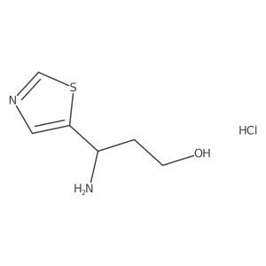 3-Amino-3-(thiazol-5-yl)propan-1-ol hydrochloride Structure