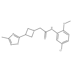 N-(5-chloro-2-methoxyphenyl)-2-[3-(3-methyl-1,2,4-oxadiazol-5-yl)azetidin-1-yl]acetamide结构式