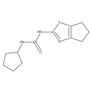 1-cyclopentyl-3-(5,6-dihydro-4H-cyclopenta[d]thiazol-2-yl)urea结构式