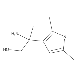 2-Amino-2-(2,5-dimethylthiophen-3-yl)propan-1-ol结构式