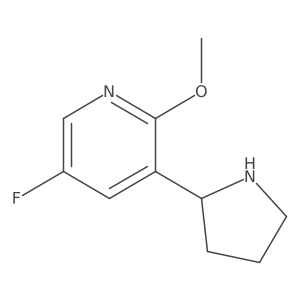 5-Fluoro-2-methoxy-3-(pyrrolidin-2-yl)pyridine结构式