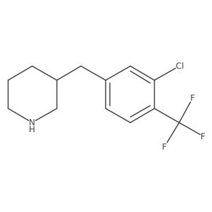 3-{[3-Chloro-4-(trifluoromethyl)phenyl]methyl}piperidine结构式