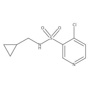 4-chloro-N-(cyclopropylmethyl)pyridine-3-sulfonamide结构式