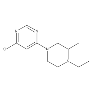 4-Chloro-6-(4-ethyl-3-methylpiperazin-1-yl)pyrimidine结构式