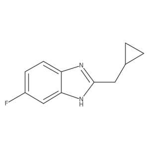 2-(cyclopropylmethyl)-6-fluoro-1H-1,3-benzodiazole结构式