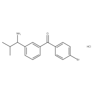 (S)-(3-(1-Amino-2-methylpropyl)phenyl)(4-bromophenyl)methanone hydrochloride结构式