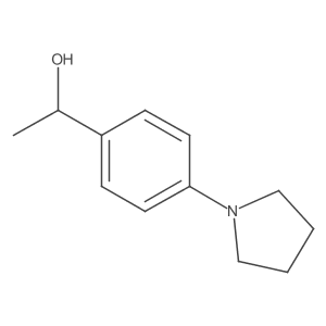 (1R)-1-[4-(pyrrolidin-1-yl)phenyl]ethan-1-ol结构式